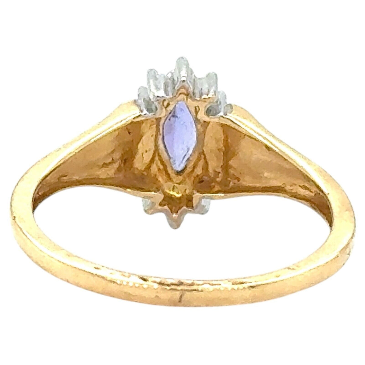 Tanzanite & Diamond 10k Yellow Gold Ring 1.9g Size 6.75