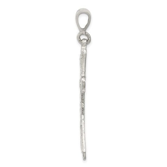 Sterling Silver 925 Diamond-Cut Cross Pendant