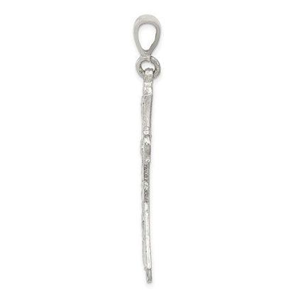 Sterling Silver 925 Diamond-Cut Cross Pendant