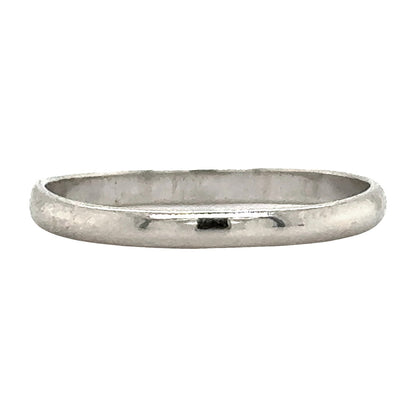2.1mm 10k White Gold Wedding Band 1.3g Size 8