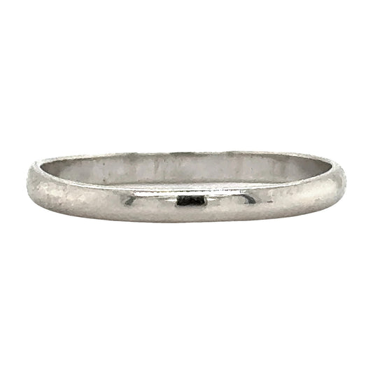 2.1mm 10k White Gold Wedding Band 1.3g Size 8