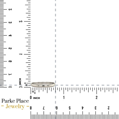 2.1mm 10k White Gold Wedding Band 1.3g Size 8