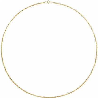 14K Yellow Gold-Filled 2.25 Mm Curb Chain 18" With Spring Ring Clasp