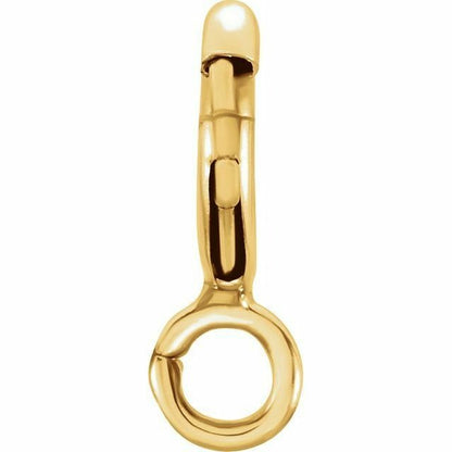 14K Yellow Gold 5 mm Seamless Spring Ring Clasp with Open Ring