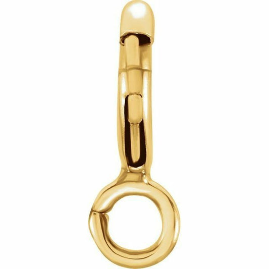 14K Yellow Gold 5 mm Seamless Spring Ring Clasp with Open Ring