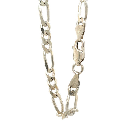 Figaro 20" Inch Sterling Silver Necklace Chain 25.3g