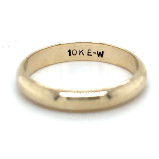 3.8mm Wedding Band Ring 10k Yellow Gold 3.6g Size 10