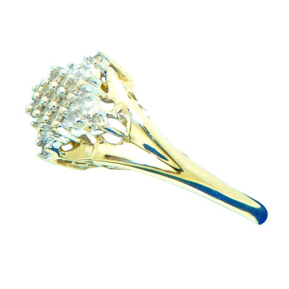 1/4 ct Diamond Cluster Ring REAL SOLID 10 k Gold 2.3 g Size 7.25