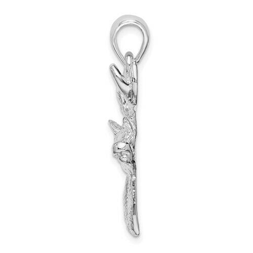 Sterling Silver 6-Point Buck Deer Head Pendant 925