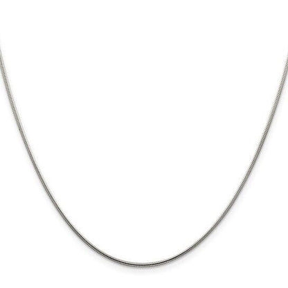 Sterling Silver 925 1.25mm Snake Chain 18 Inch Necklace