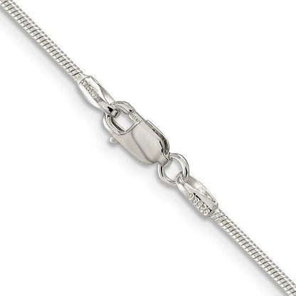 Sterling Silver 925 1.25mm Snake Chain 18 Inch Necklace