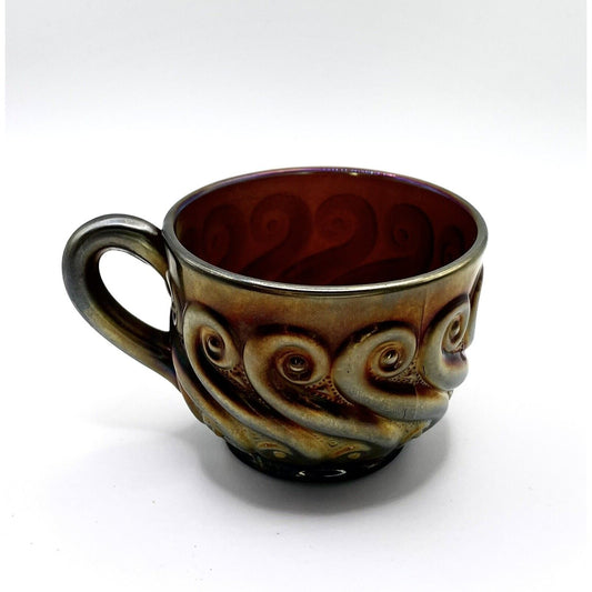 Vintage Carnival Glass Cup Dugan “S-repeat” Punch Cup in Amethyst