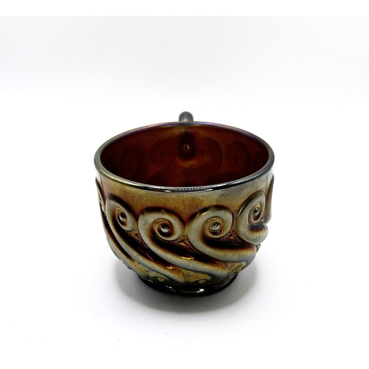 Vintage Carnival Glass Cup Dugan “S-repeat” Punch Cup in Amethyst
