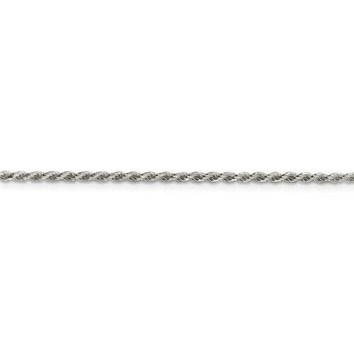 Sterling Silver 1.85mm Diamond-Cut Rope Chain Necklace 20 Inch 925