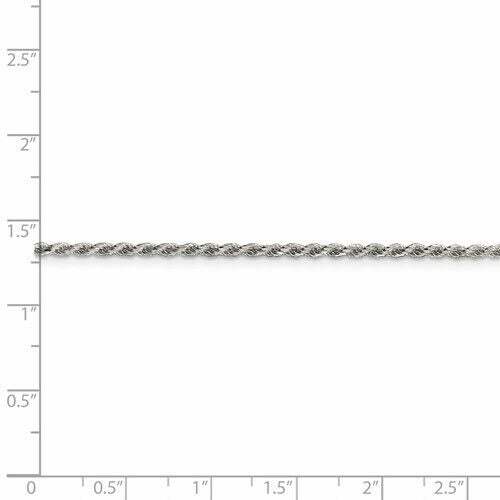 Sterling Silver 1.85mm Diamond-Cut Rope Chain Necklace 20 Inch 925