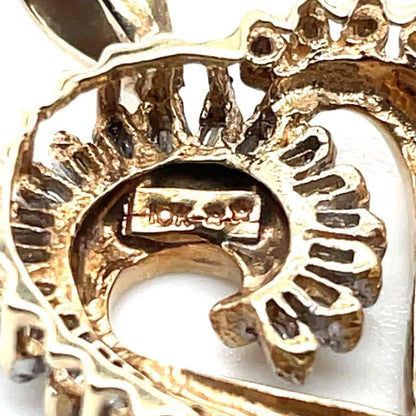 1/2 ctw Diamond Heart Pendant 10k Yellow Gold 4.1g