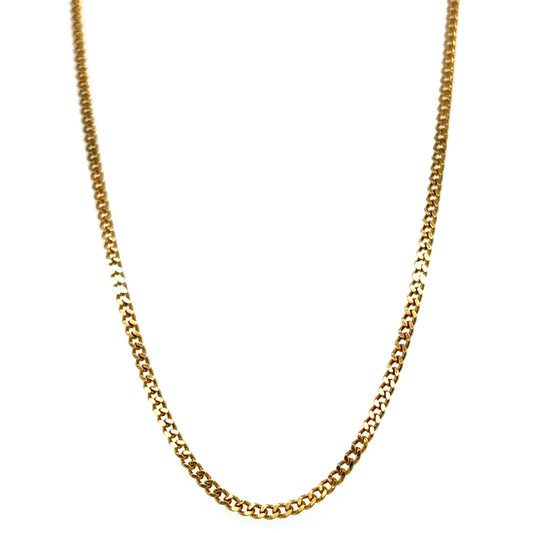 14k Yellow Gold 1.4mm 18 inch Flat Curb Chain 3.1g