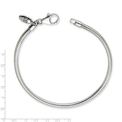 Sterling Silver Reflections Slide Bracelet Lobster Clasp 8 Inch