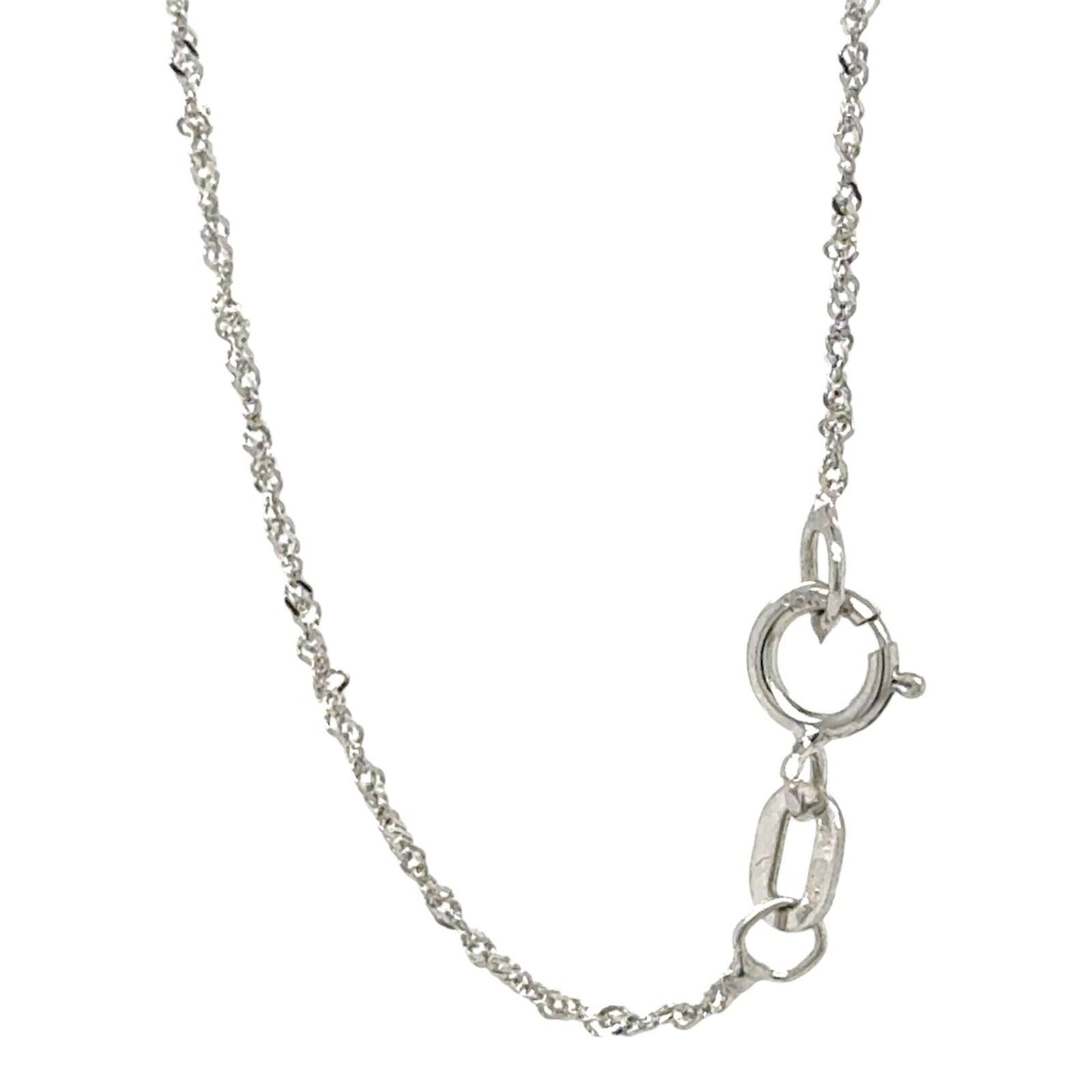 1ctw Diamond Journey 14k White Gold Pendant with 10k Gold 18" Necklace 2.0g