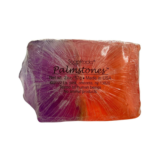 SoapRocks Palmstones  Soap Bar 2oz Handcrafted Vegan Orange/Purple
