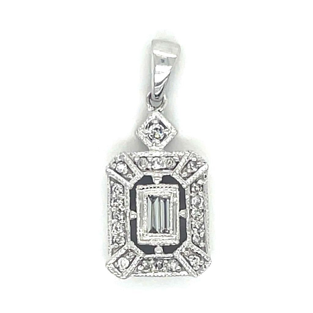 1/2ctw Diamond Pendant 14K White Gold 2.4g