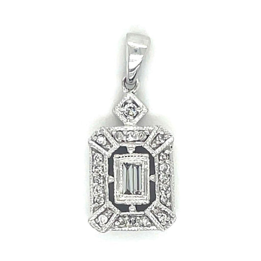 1/2ctw Diamond Pendant 14K White Gold 2.4g