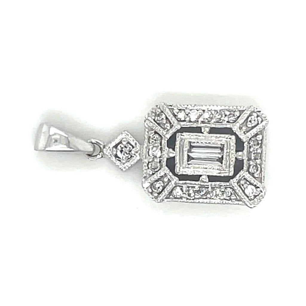 1/2ctw Diamond Pendant 14K White Gold 2.4g