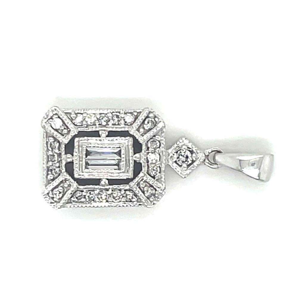 1/2ctw Diamond Pendant 14K White Gold 2.4g