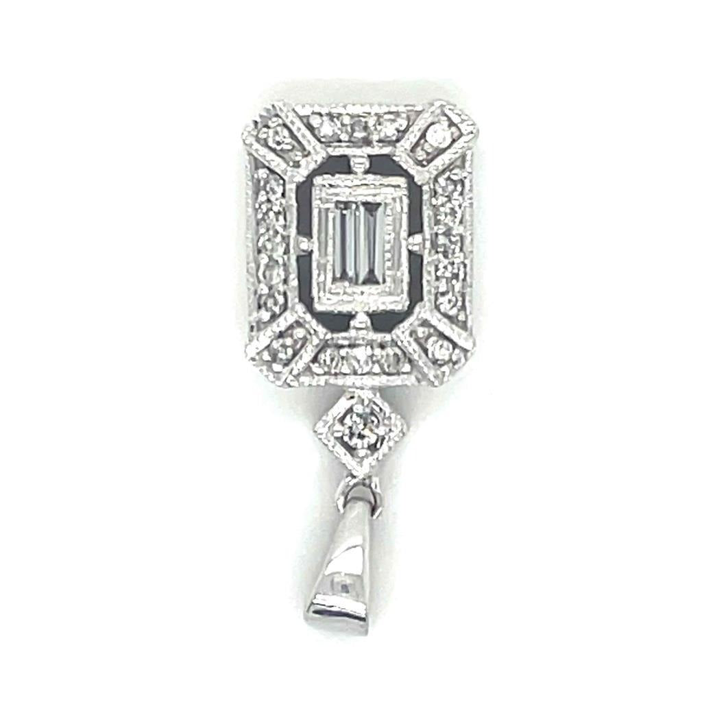 1/2ctw Diamond Pendant 14K White Gold 2.4g