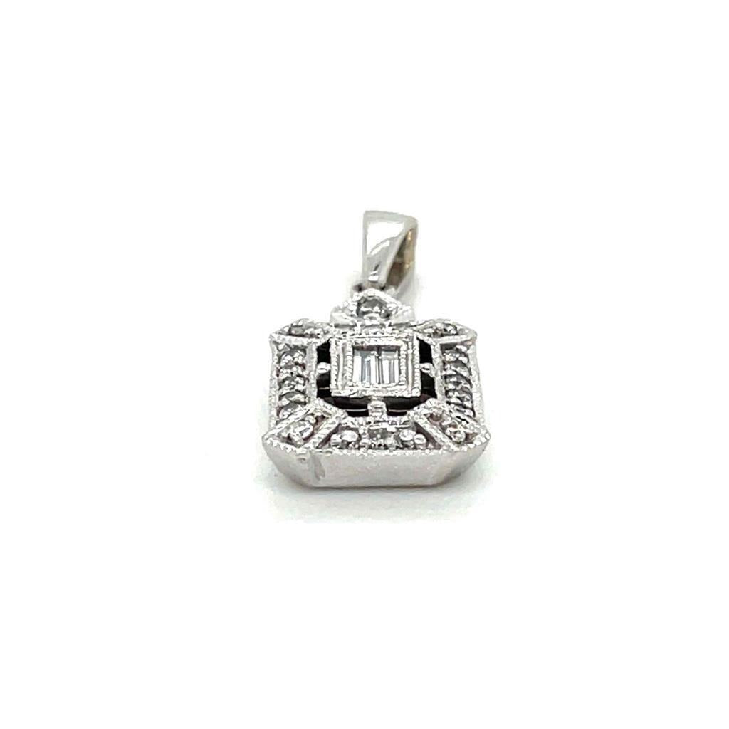 1/2ctw Diamond Pendant 14K White Gold 2.4g