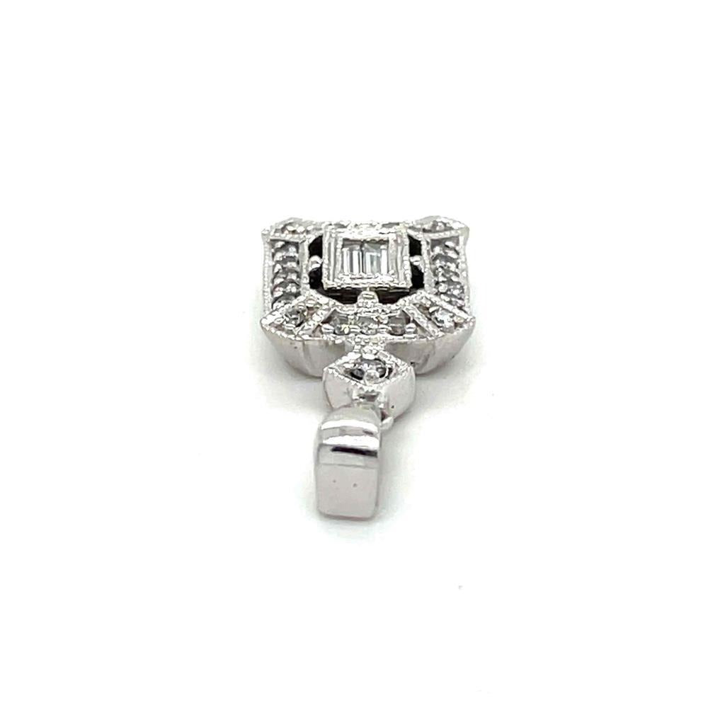 1/2ctw Diamond Pendant 14K White Gold 2.4g