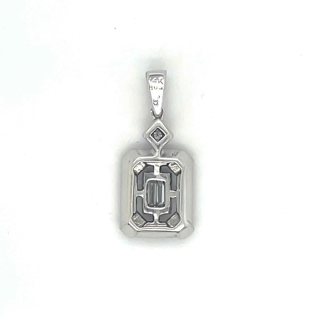 1/2ctw Diamond Pendant 14K White Gold 2.4g