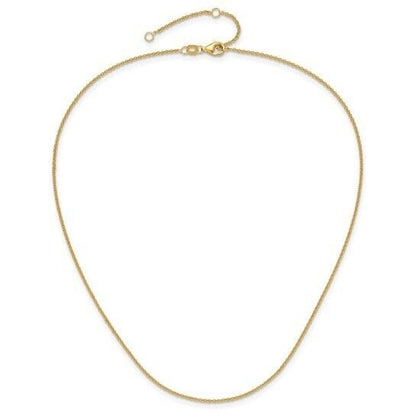 Leslies 10K Gold 1.4mm Round Cable Adjustable Chain Necklace 26"