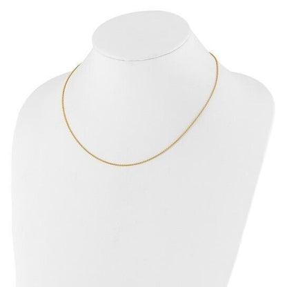 Leslies 10K Gold 1.4mm Round Cable Adjustable Chain Necklace 26"