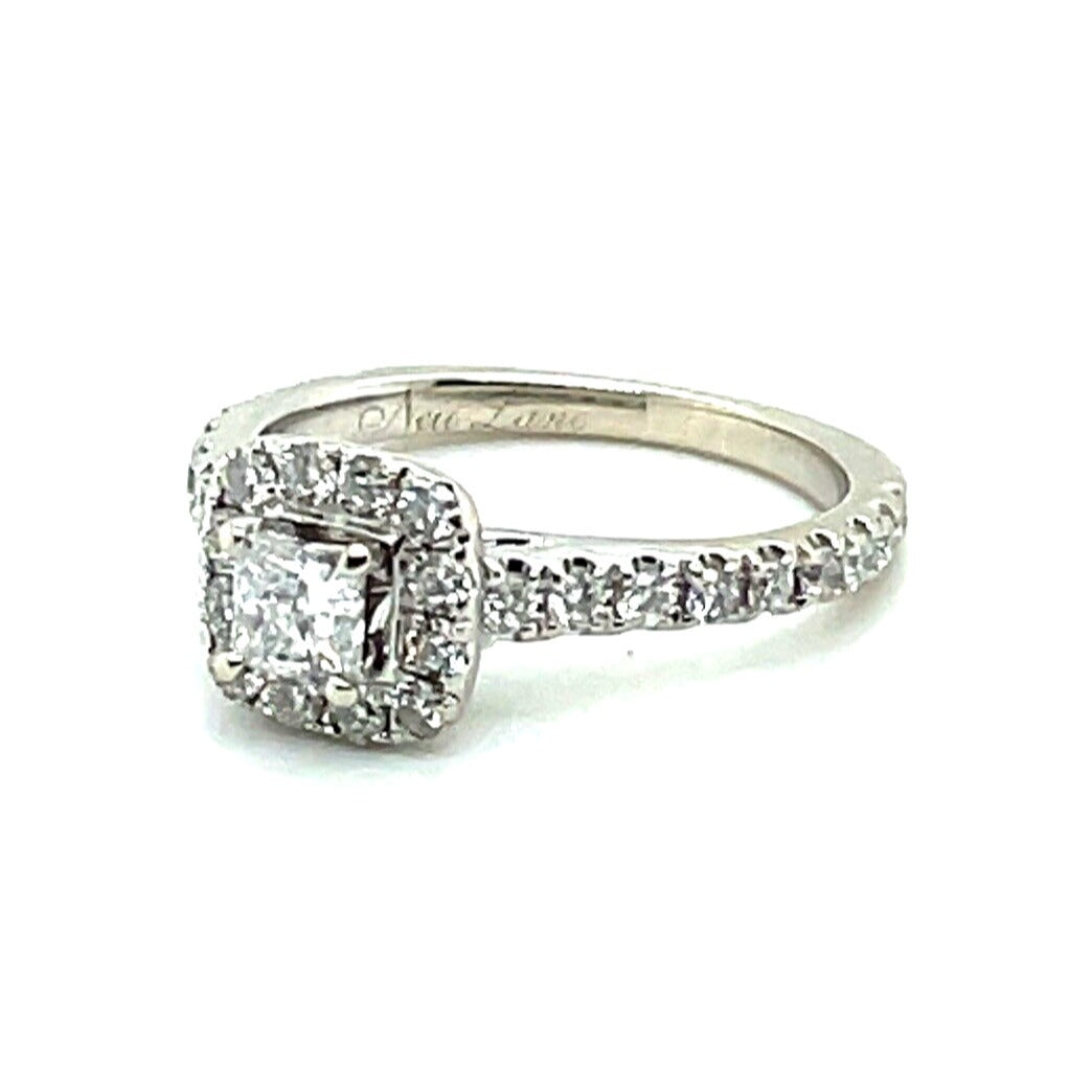 1/2ctw Diamond Engagement Princess 14K White Gold Ring 3.3g Size 4.75