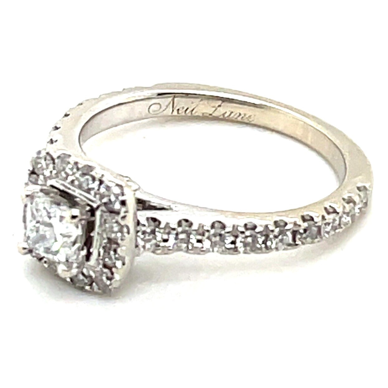 1/2ctw Diamond Engagement Princess 14K White Gold Ring 3.3g Size 4.75