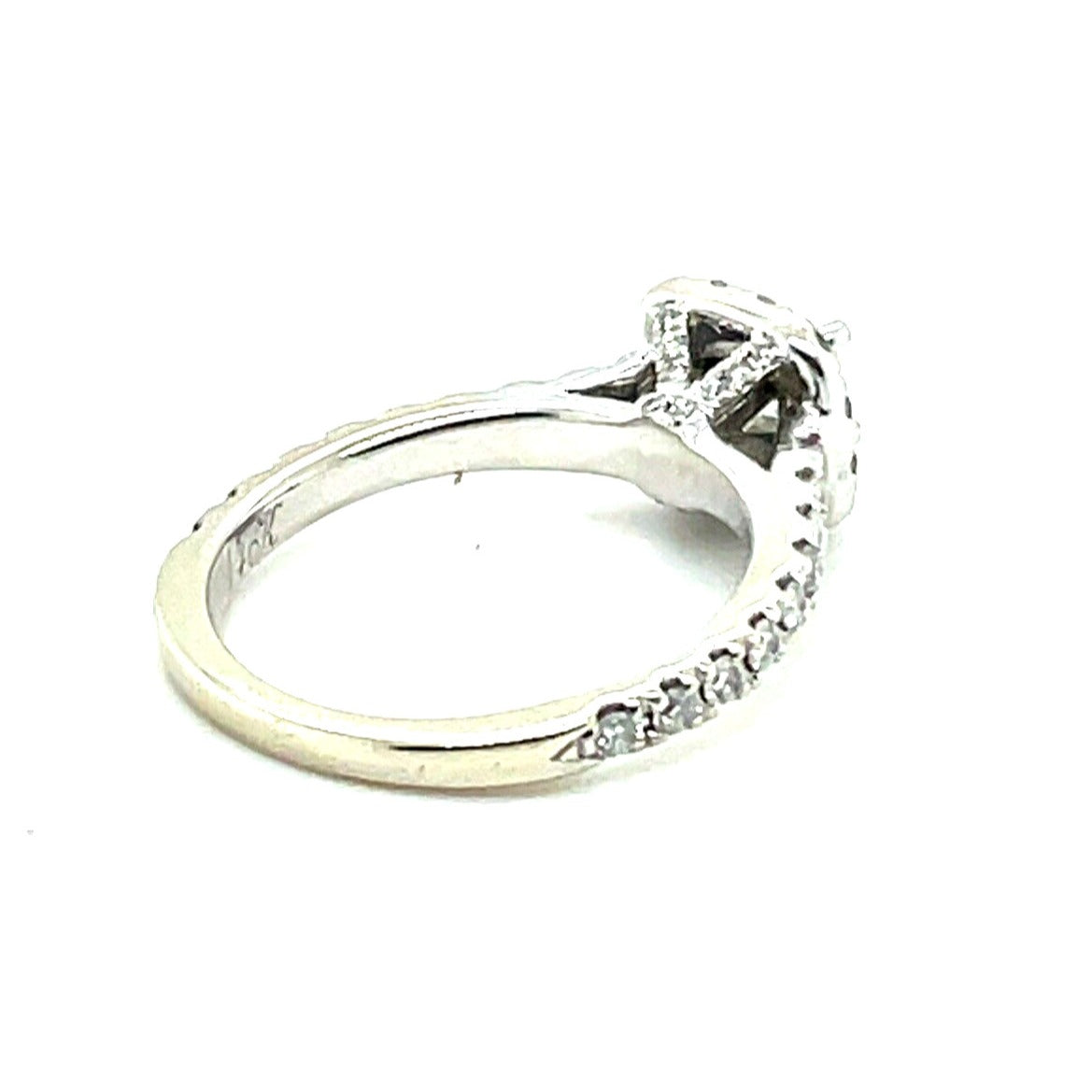 1/2ctw Diamond Engagement Princess 14K White Gold Ring 3.3g Size 4.75