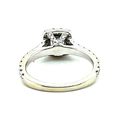 1/2ctw Diamond Engagement Princess 14K White Gold Ring 3.3g Size 4.75