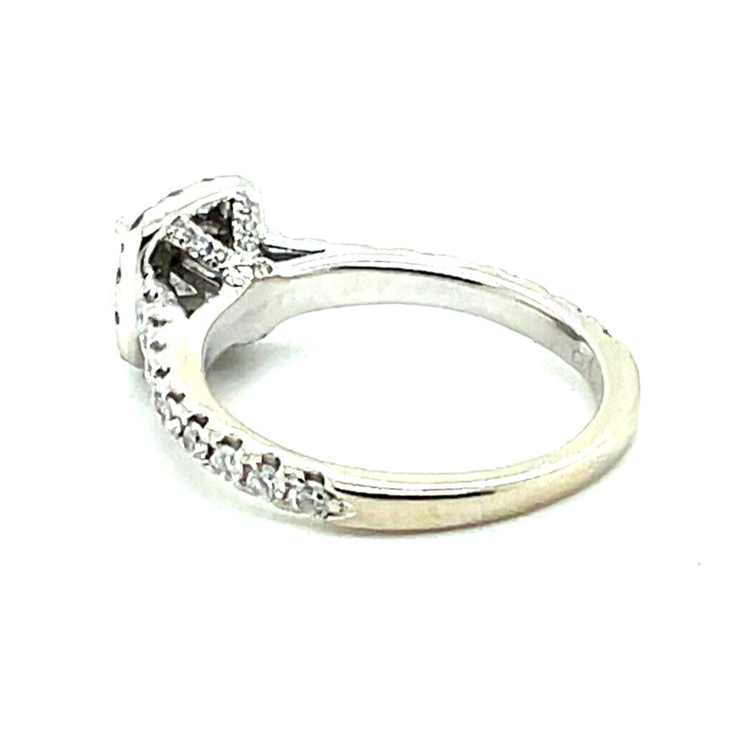 1/2ctw Diamond Engagement Princess 14K White Gold Ring 3.3g Size 4.75