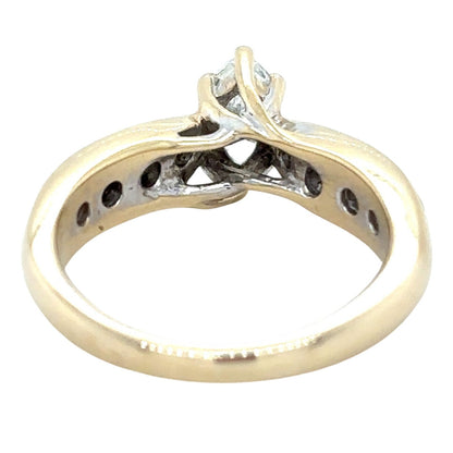 1.25ctw Diamond 18k Yellow Gold Size 4.75 Ring 4.6g