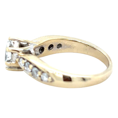 1.25ctw Diamond 18k Yellow Gold Size 4.75 Ring 4.6g