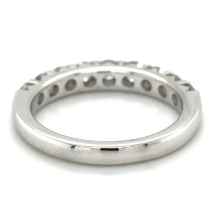 10K White Gold 7/8 Diamond Band Ring 3.4g Size 6.75