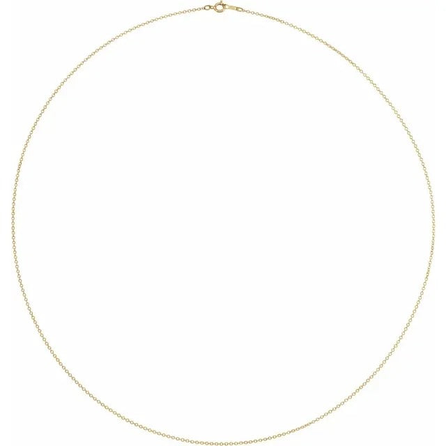 14K Yellow Gold-Filled 1 mm Cable 18" Chain