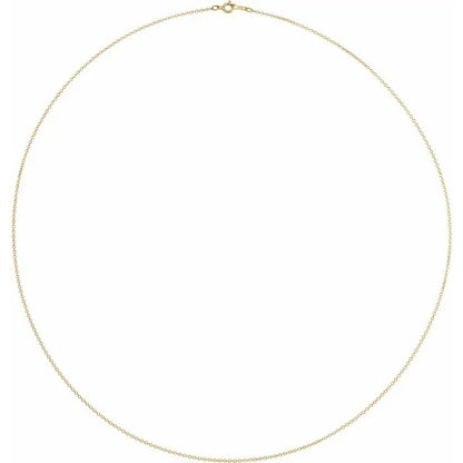 14K Yellow Gold-Filled 1 mm Cable 18" Chain