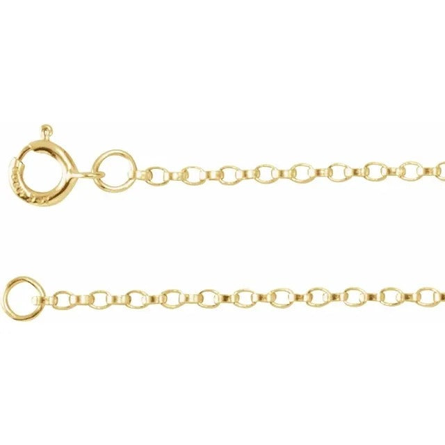 14K Yellow Gold-Filled 1.1 Mm Rolo 18" Chain With Spring Ring Clasp