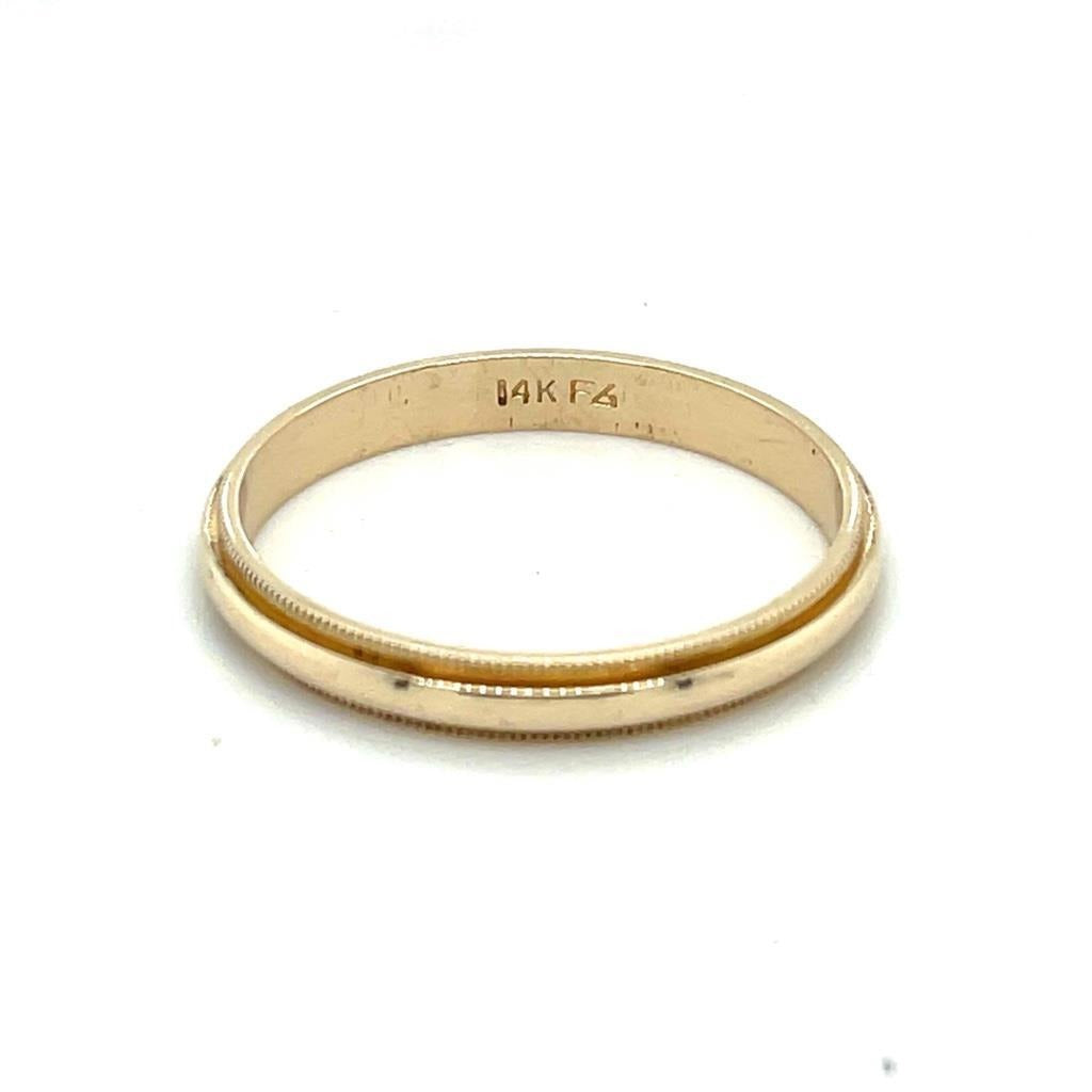 3mm Wedding Band Ring  14K Yellow Gold 2.8g Size 10.5