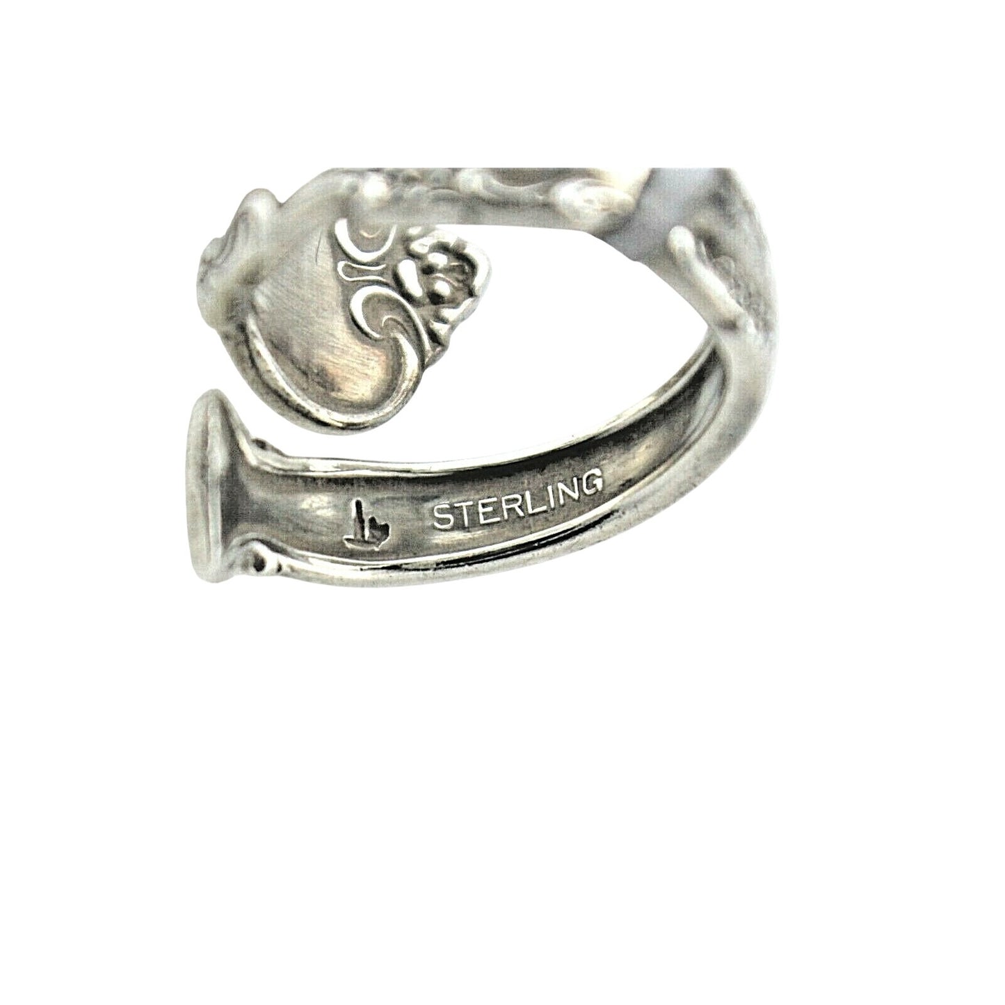 Sterling Silver Handmade Fashion Spoon Ring 7.8g Size 6.5