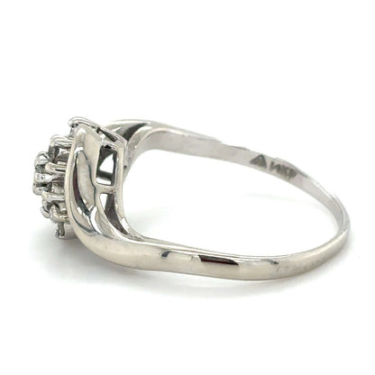 1/5ct Diamond 14K White Gold Ring 3.0g Size 7.25
