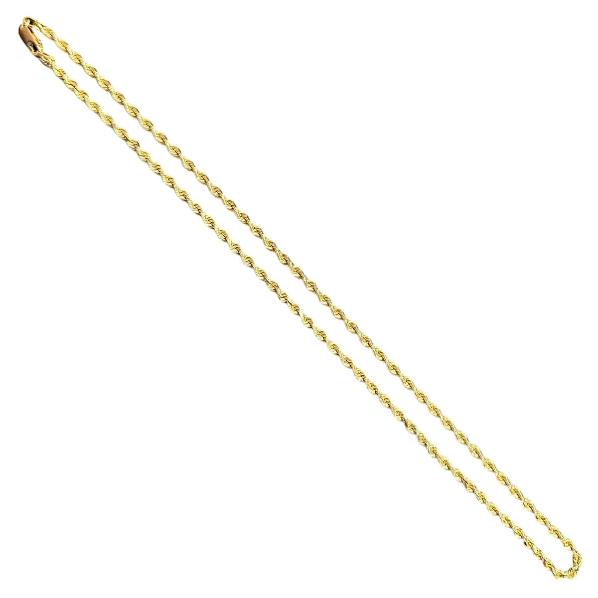 3mm 14k Yellow Gold 20 inch Rope Chain 12.7g