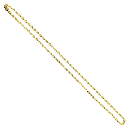 3mm 14k Yellow Gold 20 inch Rope Chain 12.7g